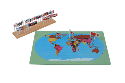 Banderas del mundo con tablero