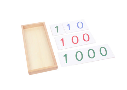 Tarjetas numéricas de PVC grandes con caja (1-9000)