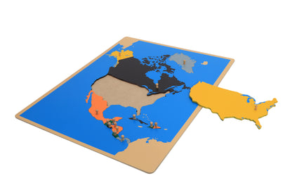 Rompecabezas del mapa de Norteamérica