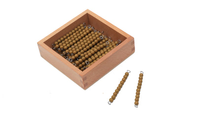 Juego del banco. Material de cuentas doradas (cuanta color perla opaca)