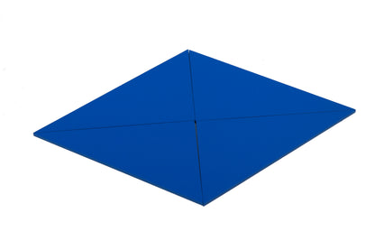 Triángulos azules en caja