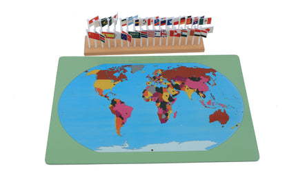 Banderas del mundo con tablero