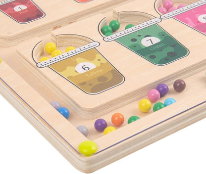 Tablero magnético de clasificación por colores y números