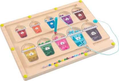 Tablero magnético de clasificación por colores y números