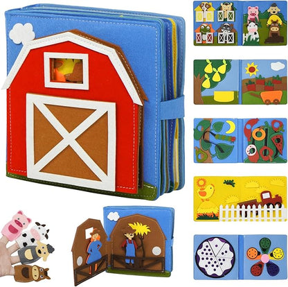 Libro sensorial de actividades de "La granja"