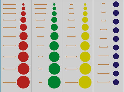Tablas de control para cilindros de colores