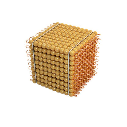 1 Cubo del millar de cuentas doradas (Color perla opaca)