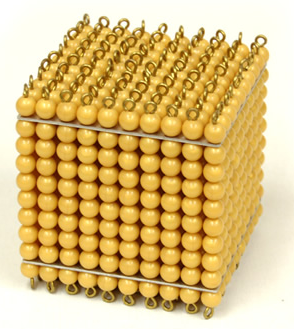 1 Cubo del millar de cuentas doradas (Color perla opaca)