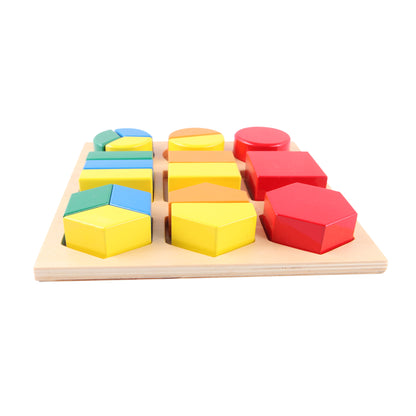Tablero para ensamblar figuras (Introducción a las fracciones) (escuela)