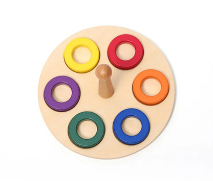 Carrusel con aros de colores (escuela)