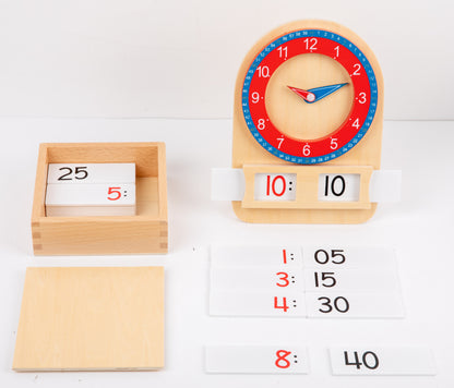 Reloj con tarjetas de la hora