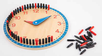Reloj con bolos de segundos