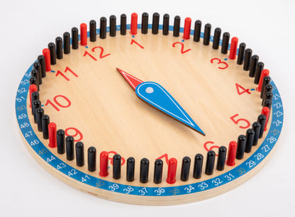 Reloj con bolos de segundos