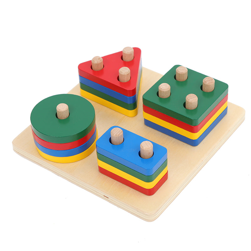 Figuras geométricas planas en base con astas (escuela) – Bemerry Montessori