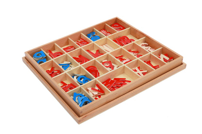 Alfabeto móvil chico -
Print
Madera
Rojo y azul
(inglés)