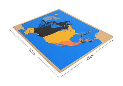 Rompecabezas del mapa de Norteamérica