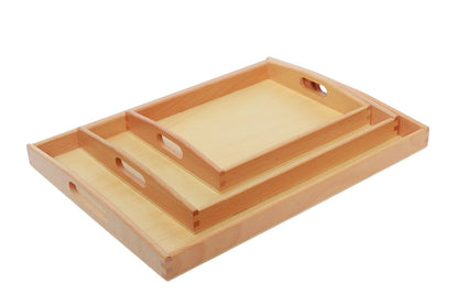 Set de 3 charolas de madera