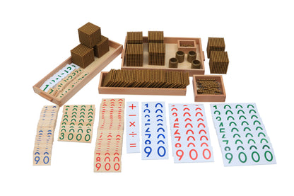 Juego del banco. Material de cuentas doradas (cuanta color perla opaca)