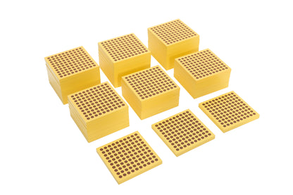 45 Cuadrados de centena de madera