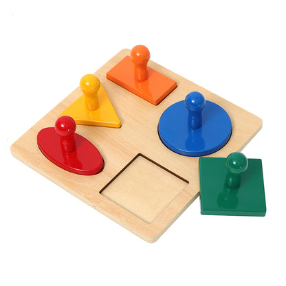 Rompecabezas 5 figuras geométricas pija de color (escuela)